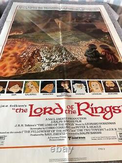 THE LORD OF THE RING 1978 ORIG. 1 SHEET MOVIE POSTER 27x41 (F/VF) RARE STYLE B