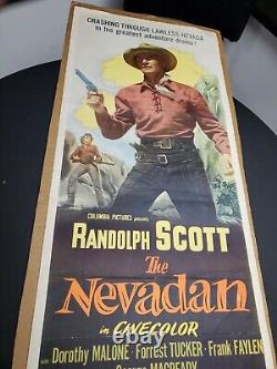 THE NEVADAN USA Original 1950 Large Movie Poster Randolph Scott Dorothy Malone