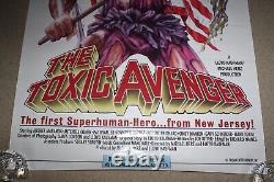THE TOXIC AVENGER Scarce 1984 Rolled Original Red Theatrical Movie Poster Horror