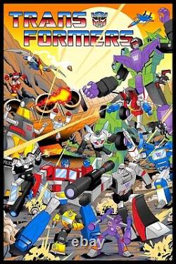 TRANSFORMERS G1 Movie Poster 1986 Masterpiece Optimus Prime Mondo Hasbro RARE
