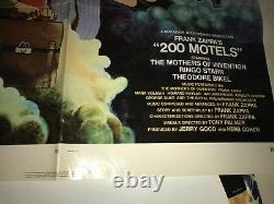 TWO HUNDRED 200 MOTELS 1971 ORIG MOVIE POSTER FRANK ZAPPA hung in movie theater