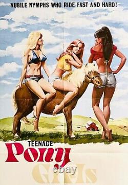 Teenage Pony Girls (1976) Original One Sheet Movie Poster Fine Adult