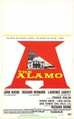 The Alamo Movie Poster John Wayne Original Very Fine Condition Window Card 1960