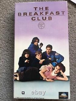 The Breakfast Club signed Movie Poster-Rare 8 Sigs withJohn Hughes WithCOA + VHS/DVD