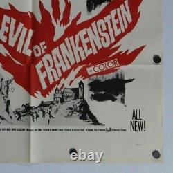 The Evil of Frankenstein 1964 Military Single Sided Orig. Movie Poster 27 x 41