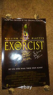 The Exorcist 3 4K movie poster one sheet 27 X 41 Jason Miller signed horror