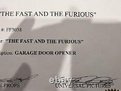 The Fast and The Furious screen used garage door opener
