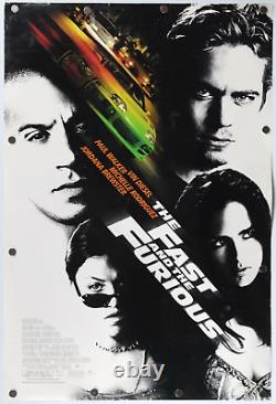 The Fast and the Furious 2001 Double Sided Original Movie Poster 27x40