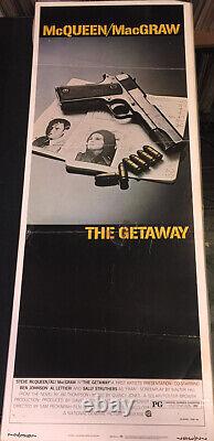 The Getaway!'72 Mcqueen Cult Crime Classic Original U. S. Insert Film Poster