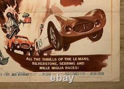 The Green Helmet Movie Poster 1961 Half Sheet Original Le Mans MGM
