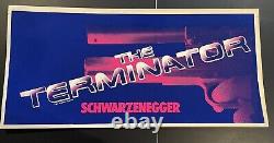 The Terminator Original Vintage 1985 21x44 Cardboard Movie Poster Rare