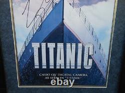 Titanic Mini Framed 1997 Movie Poster Leonardo Dicaprio Kate Winslet AUTOGRAPHED