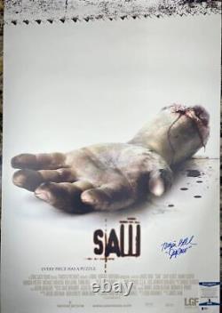 Tobin Bell Signed SAW 27x40 Full Size Movie Poster Autograph Jigsaw BAS COA