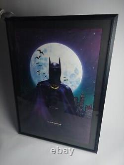 VERY RARE! Batman 1989 Cloth Movie Poster Framed