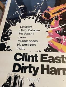 VTG 1971 CLINT EASTWOOD in DIRTY HARRY #71/349 26.5x40H MOVIE POSTER