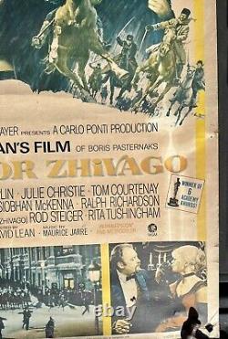Very Rare Large DOCTOR ZHIVAGO 1966 ORIGINAL MOVIE POSTER #65/329 Omar Sharif