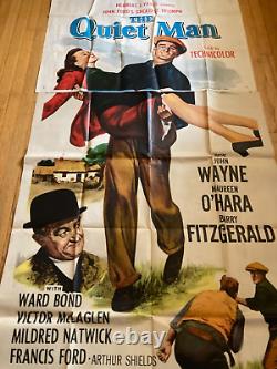 Vintage 1957 Original Movie Poster The Quiet Man 41x81 3 Sheet John Wayne