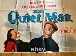 Vintage 1957 Original Movie Poster The Quiet Man 41x81 3 Sheet John Wayne