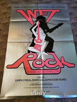 Vintage 1975 WET ROCK movie Poster Fillmore East Groupie Rare