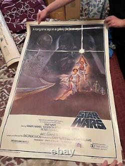 Vintage 1977 STAR WARS Full Sheet Movie PosterExcellent to NM Unused Condition