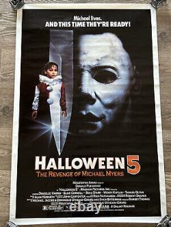 Vintage Halloween 5 41x27 Movie Poster 1989 Very Rare See Photos