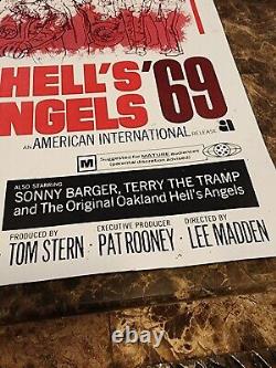 Vintage Hells Angels Movie Poster 1967 On Wheels,'69, Angels from Hell (Double)