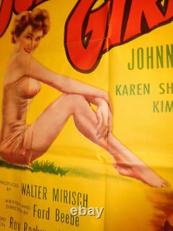 Vintage Original 1952 Bomba & The Jungle Girl 3 Sheet Bottom 1/2 Movie Poster