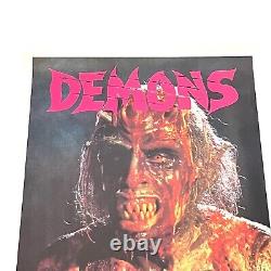 Vintage Original 1985 Demons Promotional Movie Poster VG 25x38 Lamberti Bava
