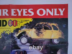 Vtg 1981 James Bond 007 Corgi Promo Poster 27x19 For Your Eyes Only Goldfinger