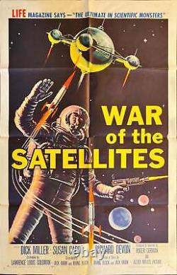 WAR OF THE SATELLITES Vintage Movie Poster 1958 sci-fi thriller