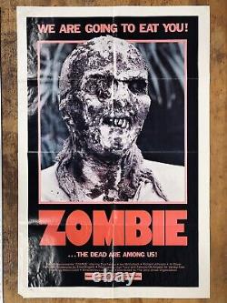 ZOMBIE Original Movie Poster 1979 One-Sheet 1-sheet Horror USA 27 X 41 Undead